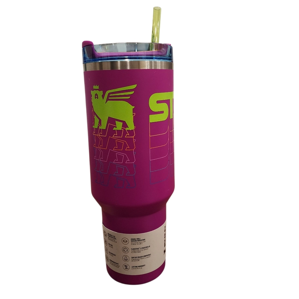 NWT Stanley 40 oz. Quencher H2.0 FlowState Tumbler, VIVID VIOLET REVERB